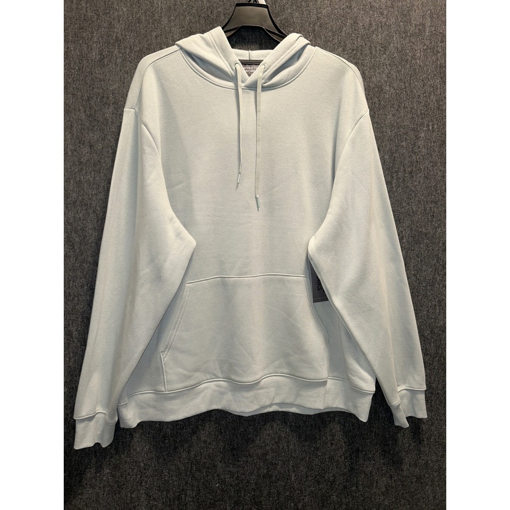Athletic Works Hooded Fleece Pullover Mens 3XL Blue‎ NEW Recycled Cotton Blend